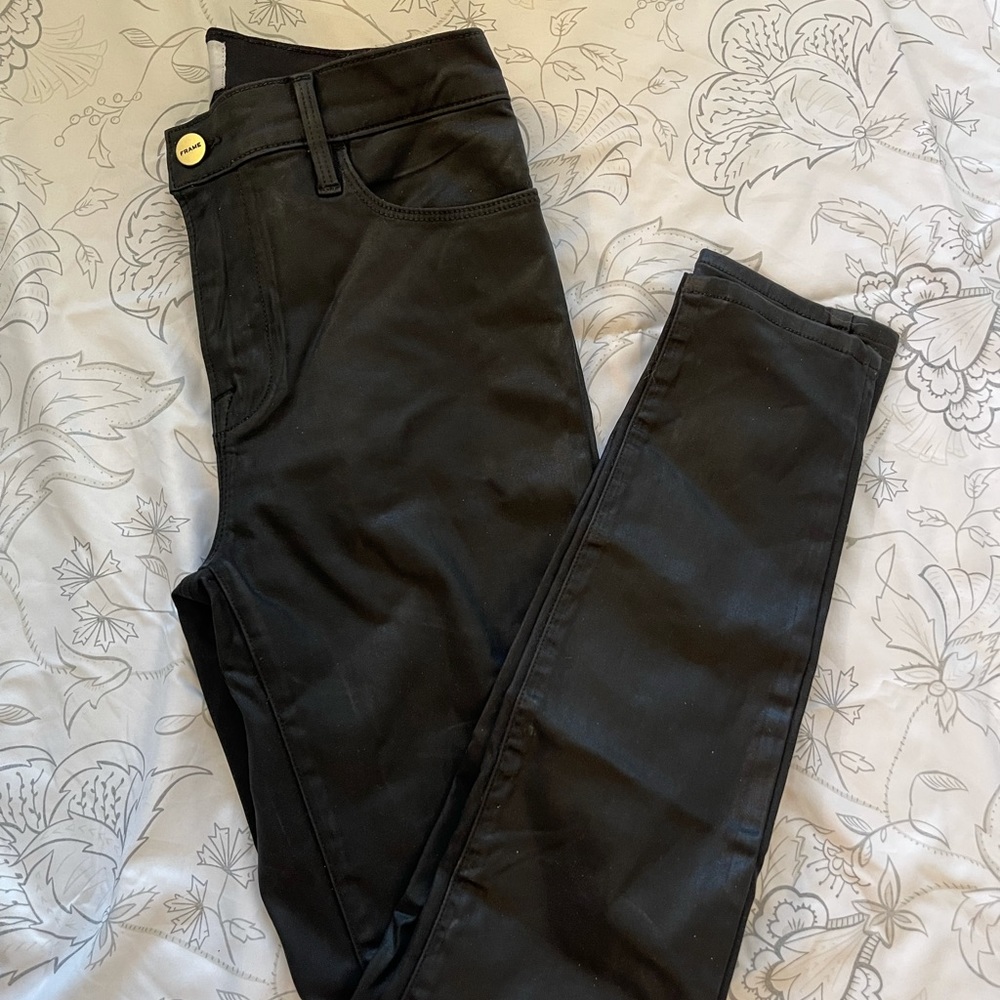 FRAME Le High Skinny Faux Leather Jeans